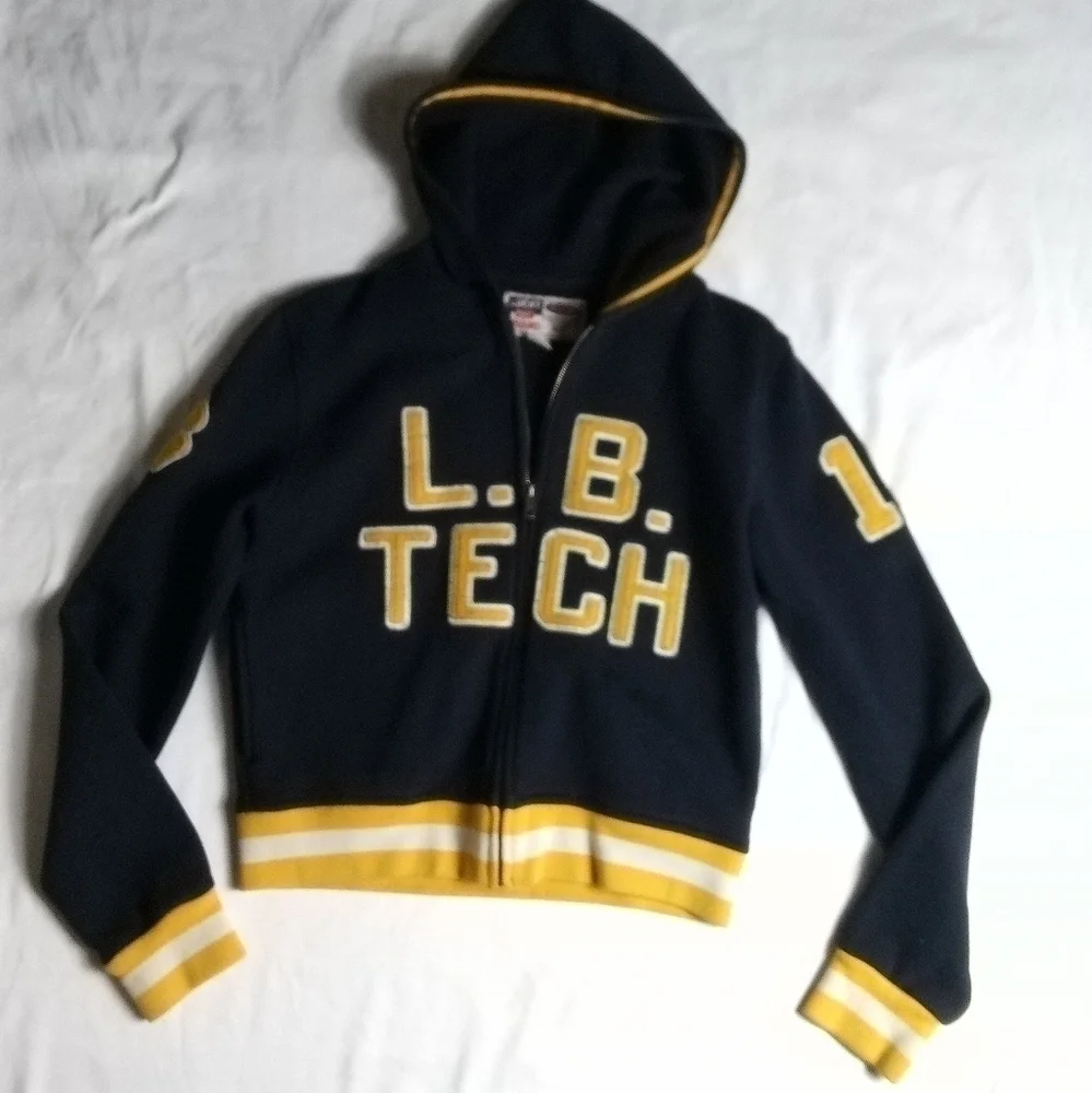 Vintage Y2K Lucky Brand Baseball Bomber Hoodie Jacket Women's Medium 💥 - Picture 4 of 4